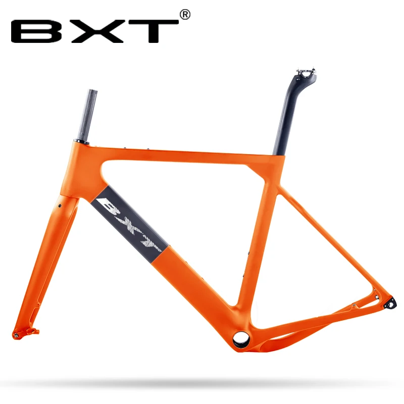 

Full Carbon Gravel Bike Frame Fit Max 700C*40 Road or 27.5er*2.1 MTB tire frame Disc Brake Gravel Frameset thru axle 142*12mm
