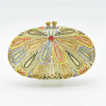 

Latest Dazzling Women Crystal Evening Metal Clutches Luxury Handbags Women Bags High Quality Luxury Handbags Women Bags Designer