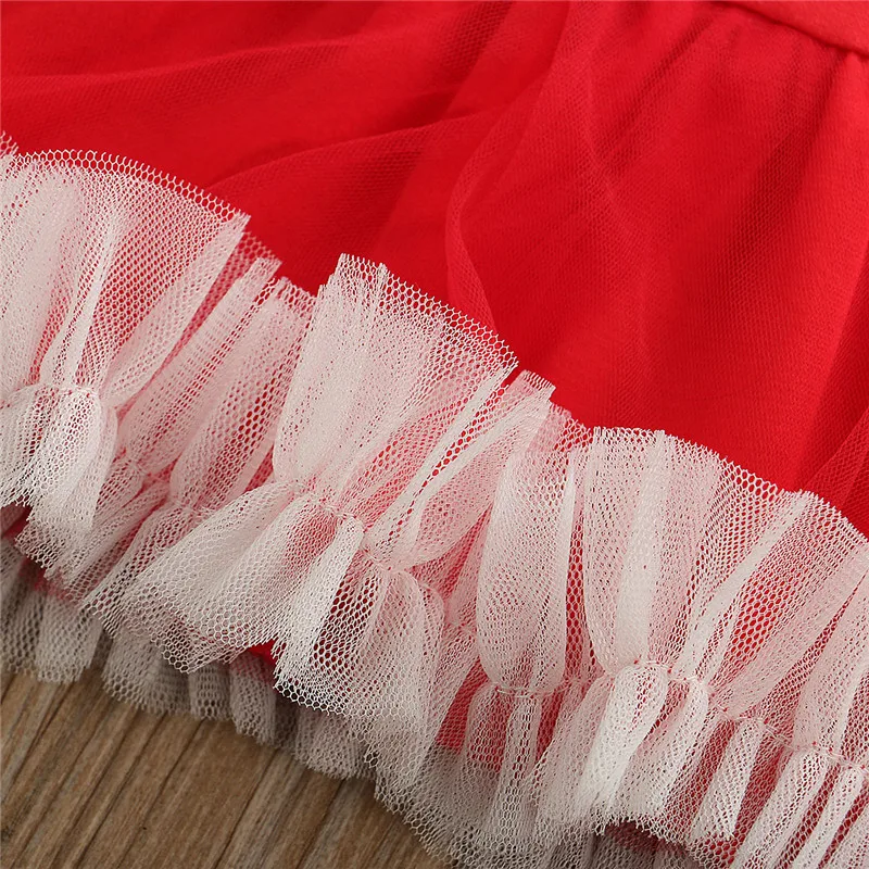 0-24M Christmas Newborn Kid Baby Girl Clothes First Xmas Party Tutu Dress Elegant Cute Sweet Princess Outfit