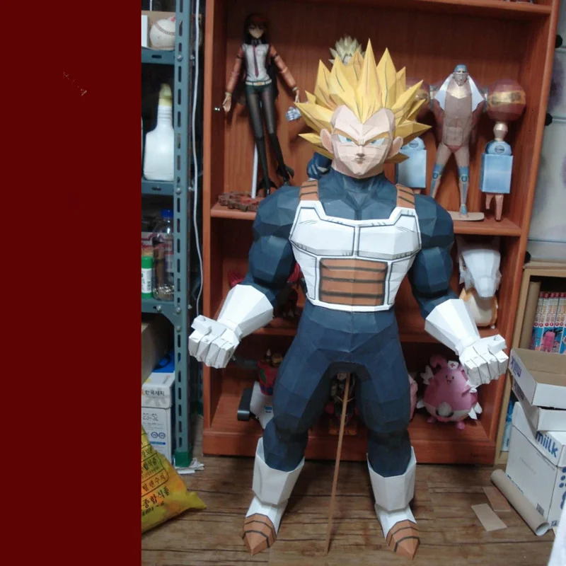 

162CM Paper 1:1 Vegeta Son Goku Model Toys Handmade DIY material creative Party show props tide decorate Image Gift Dragon Ball