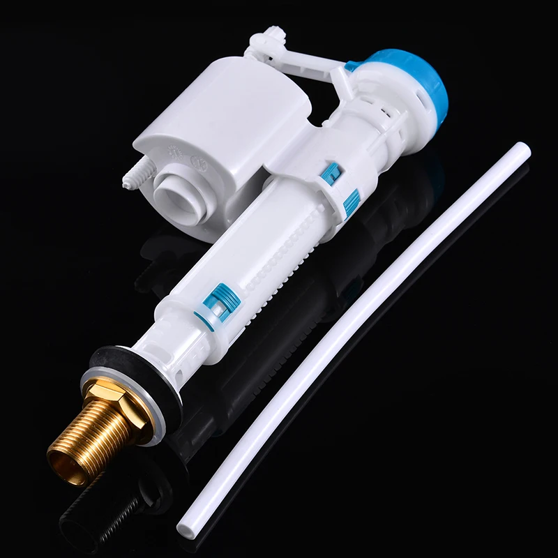 

4 Points G1/2 Copper Pipe Water Inlet Valve Bathroom Shank Inlet Toilet Tool Float Adjustable Flush Push Button Water