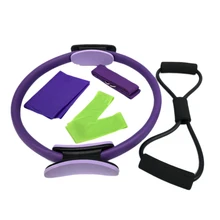 Кольцо для пилатеса с ремнем сопротивления/вытяжной ремень сильный фитнес-Тренировка круг для всего тела тонизирование, йога и сила ядра