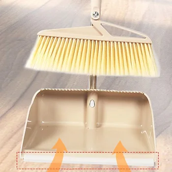 

Rotatable Windproof Broom Dustpan Set Adjustable Large Capacity Detachable Sweeping Tool I88