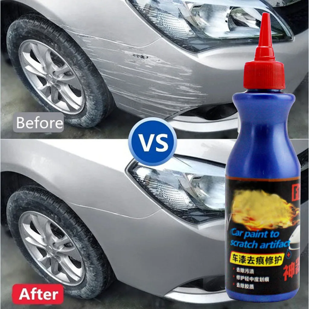 

2PC Paint Scratch Repair With Wash sponge Agent Polishing Wax Paint Scratch Repair Remover 100 ml Car Paint Dent Accessories