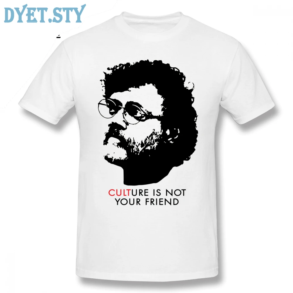 Shaman King T Shirt Culture Is Not Your Friend Terence McKenna T-Shirt Printed Fun Tee Shirt 6xl Summer Man Short Sleeve Tshirt