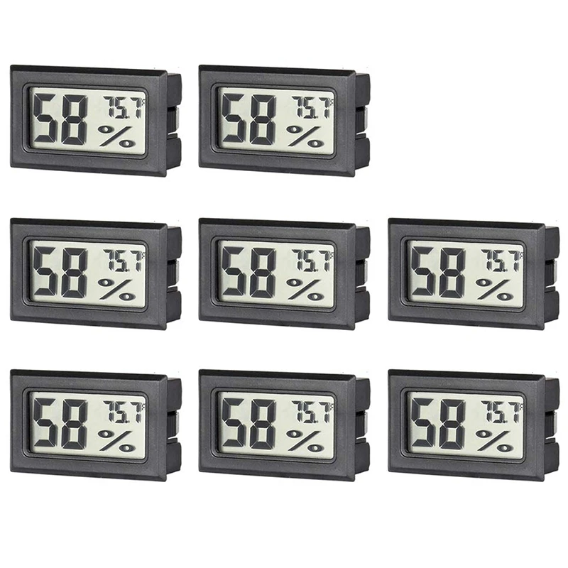 8 pack mini digital electronic temperature humidity meters gauge