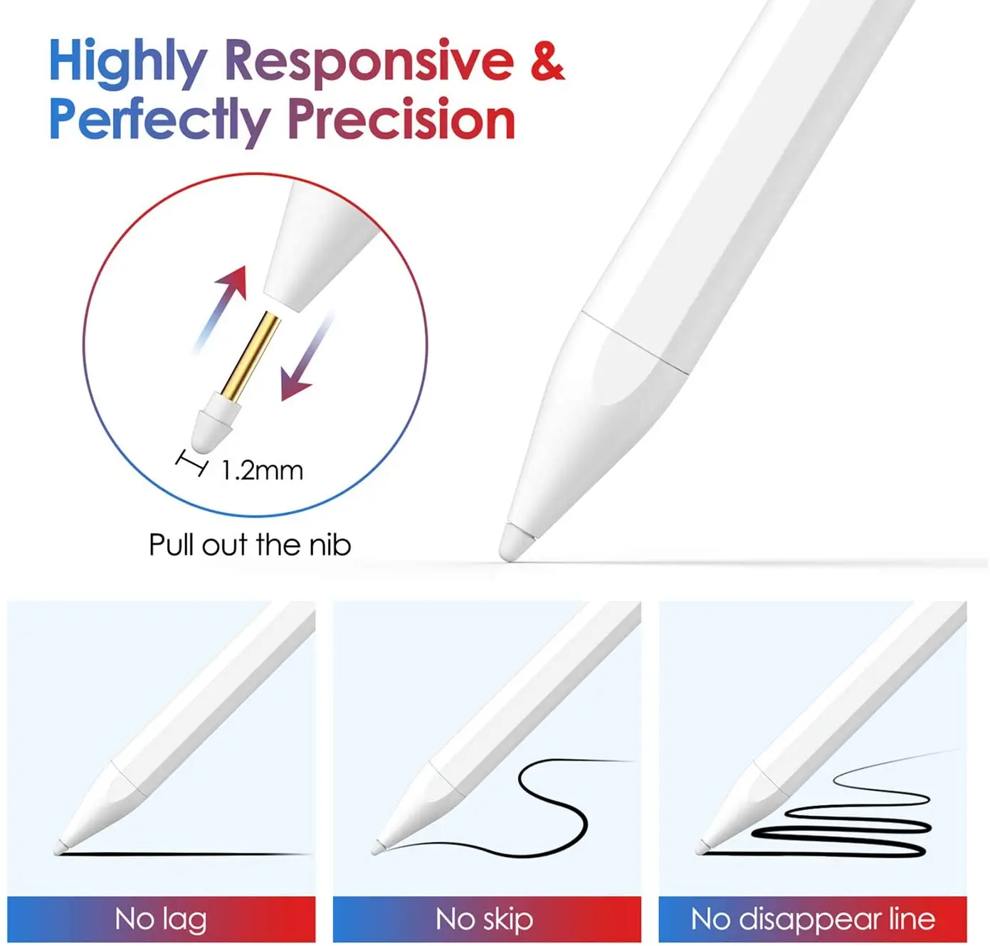 Для Apple Pencil 2 с Палм отказ от наклона чувствительность активный стилус для iPad Pro 11 12