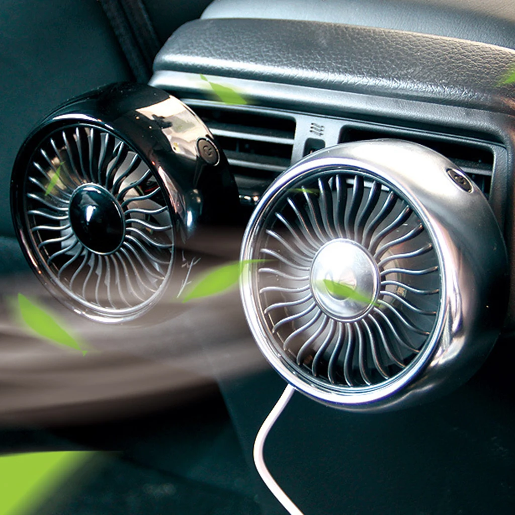 Car Home Summer Fan Air Conditioner Ice USB Rechargeable Air Cooler Silver
