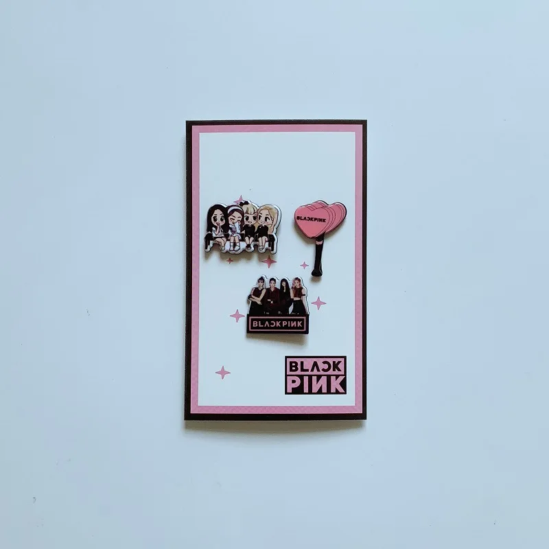 10 компл./лот KPOP BTS EXO дважды GOT7 семнадцать брошь JUNKOOK RM SUGA JIMIN J-HOPE JIN Лиза Роза акриловый значок аксессуары