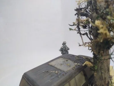 1 шт. DIY Миниатюрный корень винограда растительность Военная сцена поезд железная дорога Цветок Модель