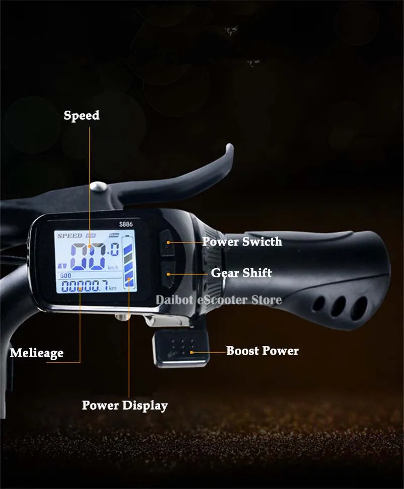 Daibot Fast Electric Scooter 3 Wheels Electric Bicycle 14 Inch 48V 350W One Button Portable Folding Electric Bike For Adults (17)