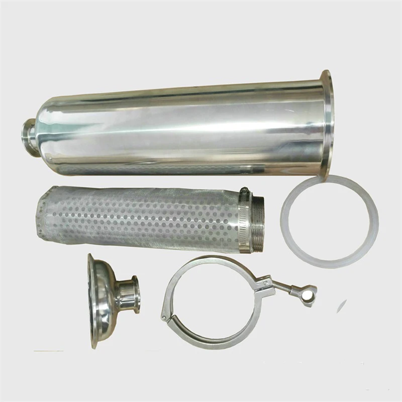 Beer Brew 1.5" Beer Filter Tri-Clamp Sanitary 304 Inline Straight Strainer with 100 Mesh Stainless Steel Screen