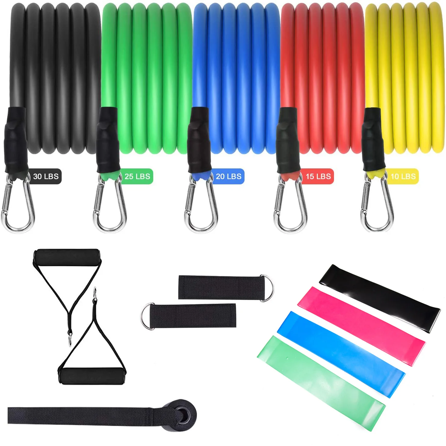 

Resistance Bands Set 15PCS Exercise Band for Working Out Up to 150 lbs, for Indoor and Outdoor Sports, Fitness, Suspension, Spee