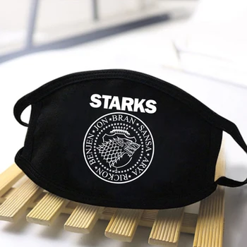 

Game of Thrones Starks Print Face Masks Windproof Anti Haze Breathable Polyester Washable Respirator Anti Mouth 2020 Soft Masks