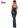 IDress Sexy Sequined Long Summer Dress Elegant Off Shoulder Evening Party Dresses 2022 Women Long Dress Sexy Bodycon Maxi Dress ► Photo 2/6