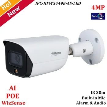 

New Dahua 4MP Full-color Warm LED Network Camera IR 30m Built-in Mic Support 256G SD Card Intelligent Detection and 12V DC PoE