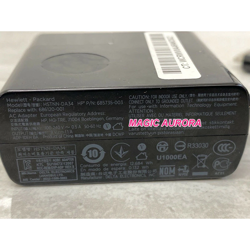 10w para hp Genuine ac Carregador Adaptador Elitepad 900 G11000 G2z3795 Hstnn-la34 Hstnn-ca34 685735-003 Hstnn-da34 686120-001 9v 1.1a - Imagem 2