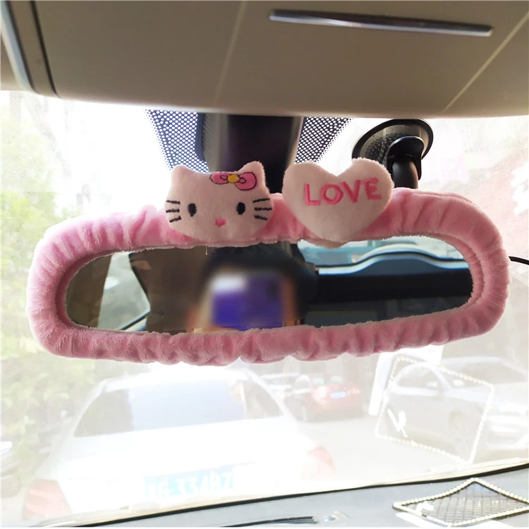 愛らしい猫の車のバックミラーカバーかわいいクリエイティブな韓国のキャラクターミラー漫画の反転装飾女性 Rearview Mirror Cover Aliexpress