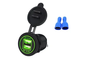 

Universal Car Motorcycle 4.2A auto Charger Dual USB Dual Aperture Mobile Phone Charger Modification Accessories for