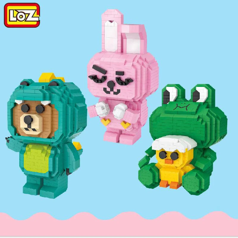 Новое поступление строительные блоки LOZ новый продукт микро алмаз Розовый Кролик