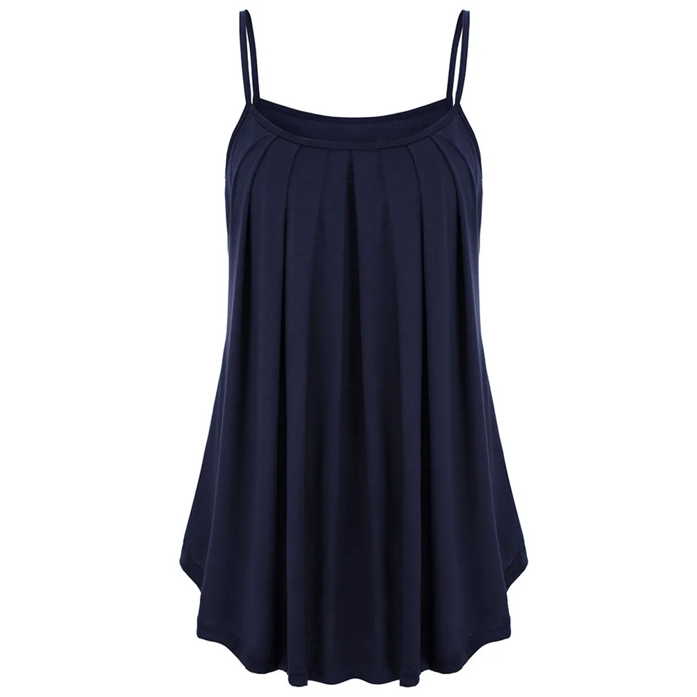 

Summer Daily Casual Large Swing Short Shopping Spaghetti Strap Loose Strapless All Match Pleated Sexy Women Dress Solid