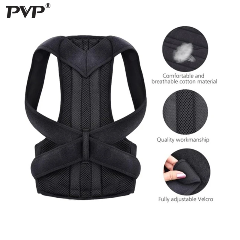 Adjustable Back Posture Corrector Clavicle Spine Back Shoulder Lumbar Brace Support Belt Posture Correction