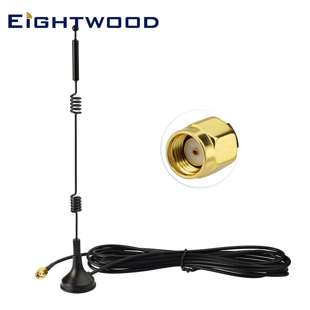 

Eightwood Dual Band 2.4GHz 5GHz 5.8GHz 9dBi MIMO RP-SMA Male WiFi Antenna for Wireless Router Mini PCI Express PCIE Network Card