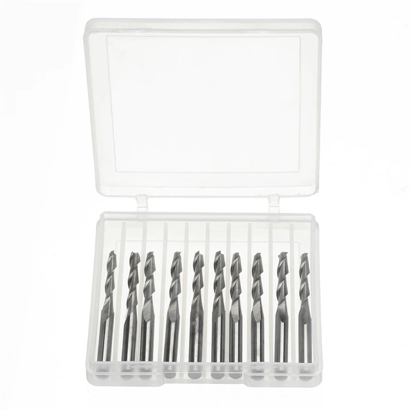 

10pcs 3.175x17mm Spiral Ball Nose End Mill CNC Milling Cutter Woodworking Trimming Engraving Carving Cutting Tools