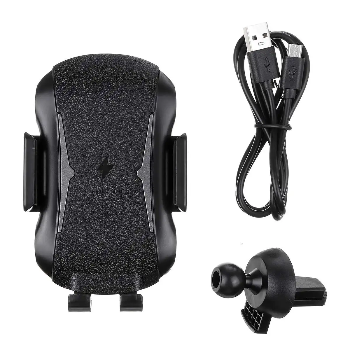 10W Wireless Charger Qi standard Fast Charging Air Outlet Holder for Cell Phone Hand-free Call Anti-slippery Anti-shock
