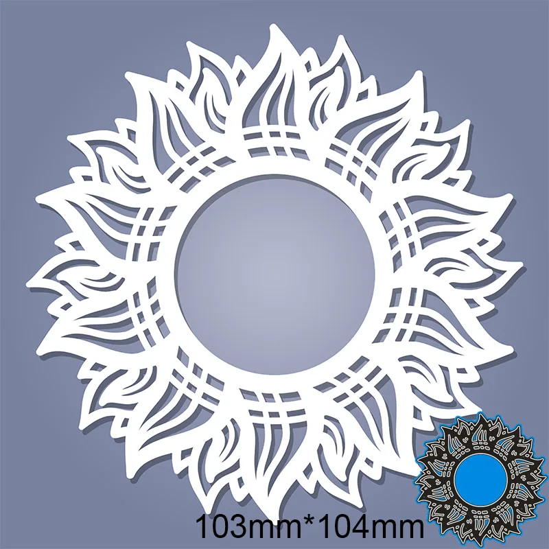 

New Metal Cutting Dies Sun Flower For Card DIY Scrapbooking stencil Paper Craft Album template Dies 103*104mm