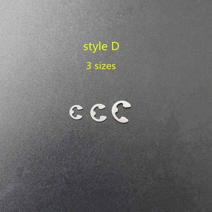 E-ring E clip рыболовные аксессуары для катушек, пряжка, Крепежное кольцо, запчасти для обслуживания колес, 3 шт./партия - Цвет: style D