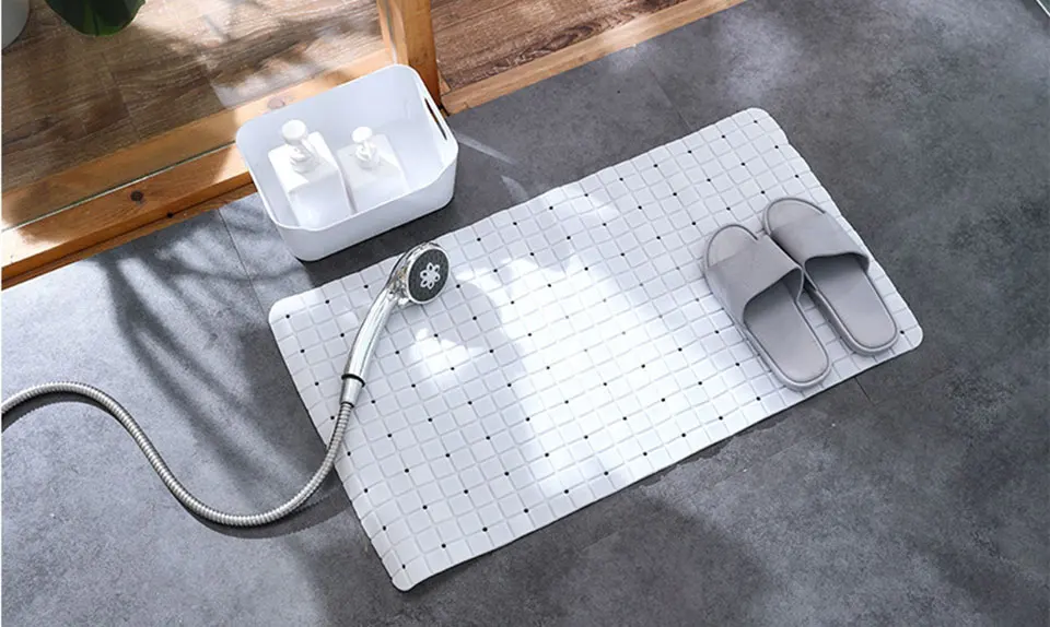 DINIWELL Large Strong Suction Bathroom Mat Anti Slip Bath Shower Mat PVC Massage Particles Foot Pad Odorless Non-Toxic Bath Mat