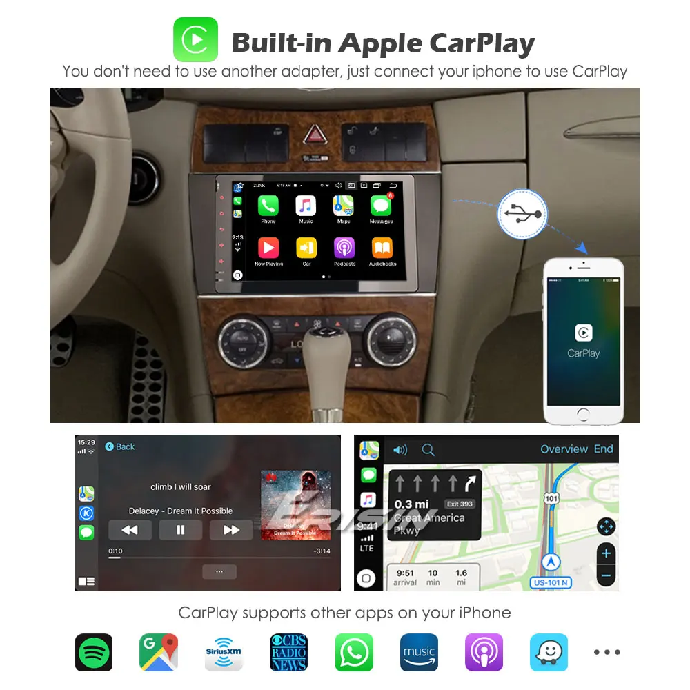 Erisin 4287 8 &quotDAB + Android 10 0 автомобильный Стерео Авторадио Canbus DSP 4G OBD Wifi CarPlay для Mercedes Benz