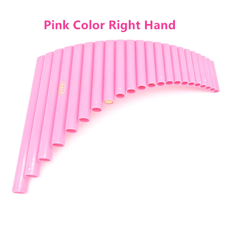 UU panflute 22 трубы ABS пластик panges G ключ Pan флейта, музыкальные инструменты, 7 цветов, сковорода flauta - Цвет: Pink Right Hand
