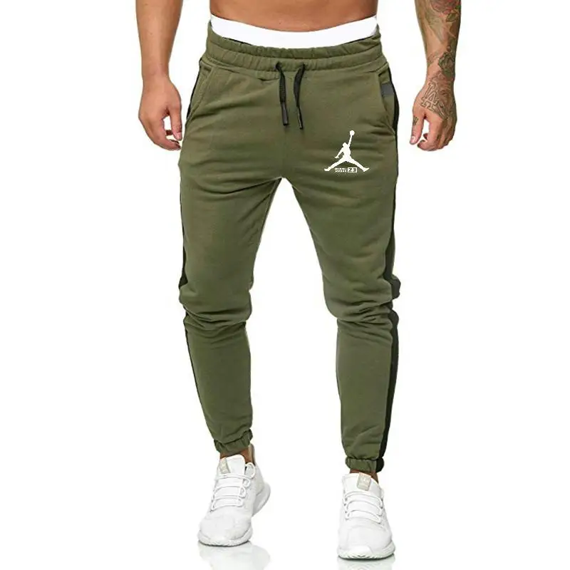 

2019 New Fitness Men Joggers Sweatpants ArmyGreen Sportswear Jogger Pants Men Casual Trousers Men Gyms Bodybuilding Track Pants