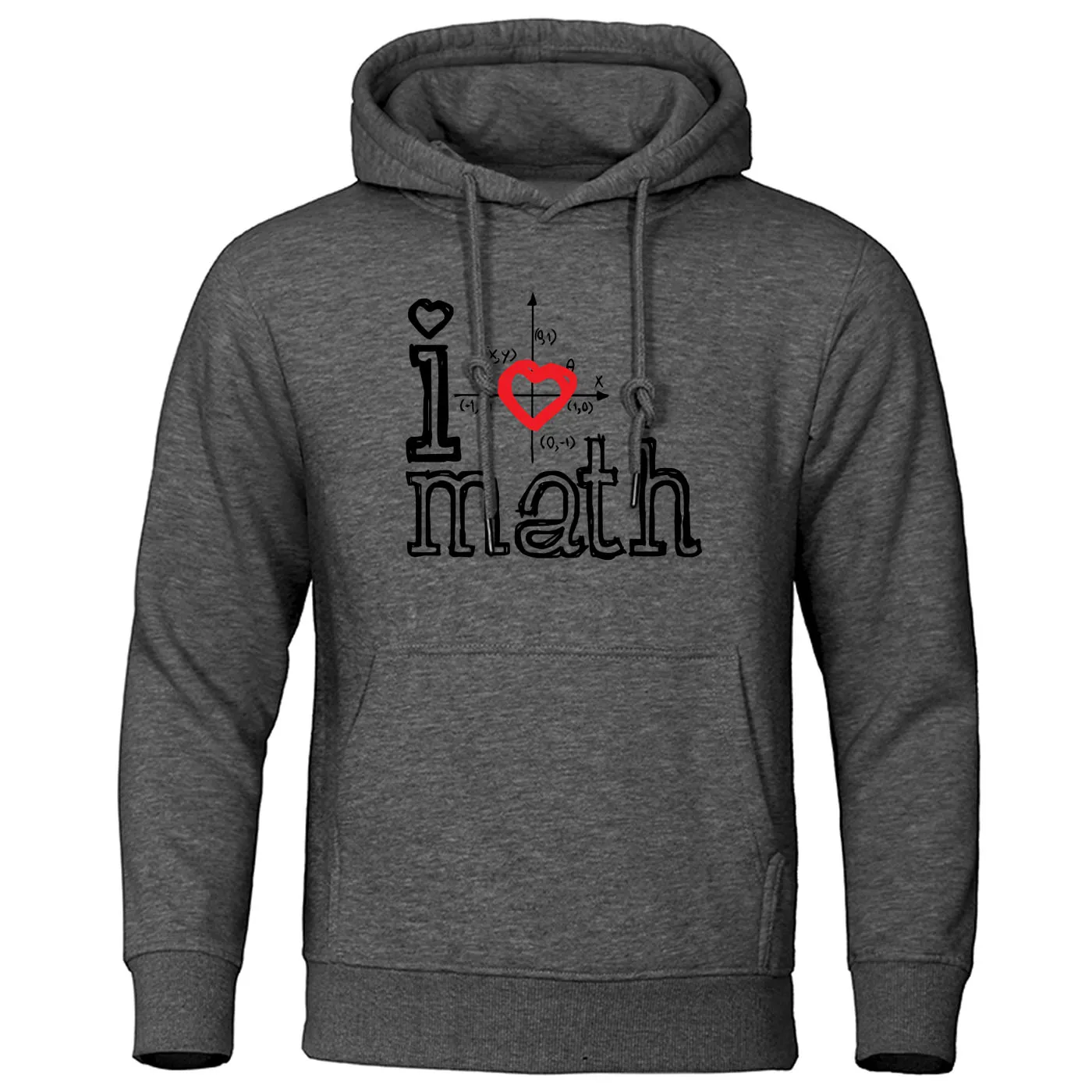 Толстовка с надписью I Love Math, свободная брендовая одежда, креативные математические толстовки с капюшоном, пуловер с принтом логотипа, осенняя теплая толстовка, Мужская Уличная одежда
