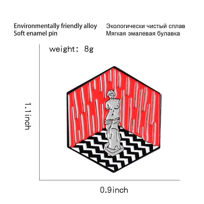 Venus de Milo, эмалированная булавка в стиле Линч, Твин Пикс, броши для рубашки, нагрудные сумки, Панк значок, ТВ, ювелирные изделия для друзей, подарок