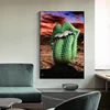 Desert Abstract Funny Green Cactus Tongue Posters and Prints Canvas Painting Wall Art Picture for Living Room Home Decor Cuadros 3