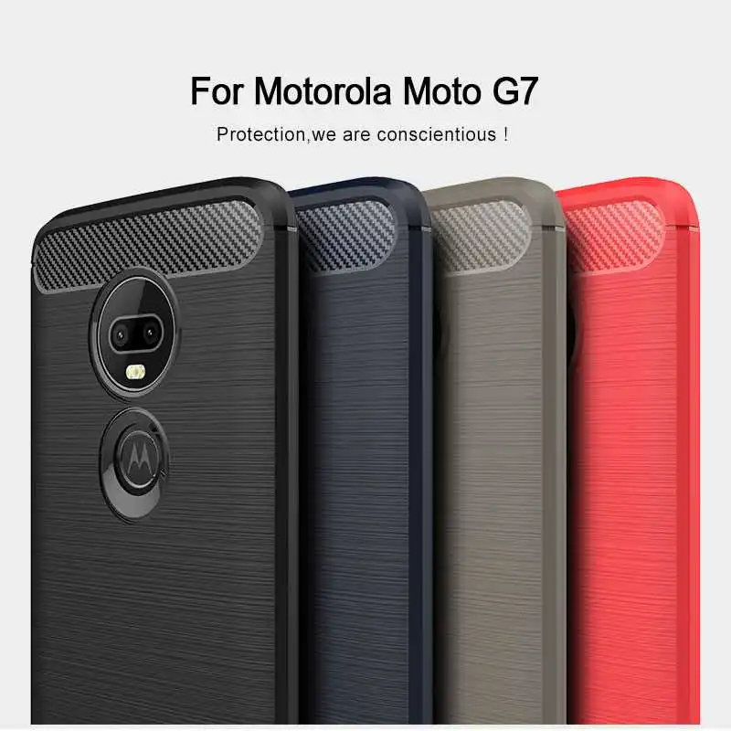 

Mokoemi Shock Proof Soft Silicone 6.2"For Motorola Moto G7 Case For Motorola Moto G7 Plus Cell Phone Case Cover