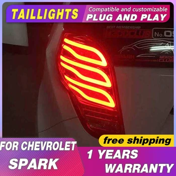 

Car Styling for Chevrolet Spark Tail Lights 2010-2017 New Spark LED Tail Light Fog Lights Rear Lamp DRL+Brake+Park+Signal