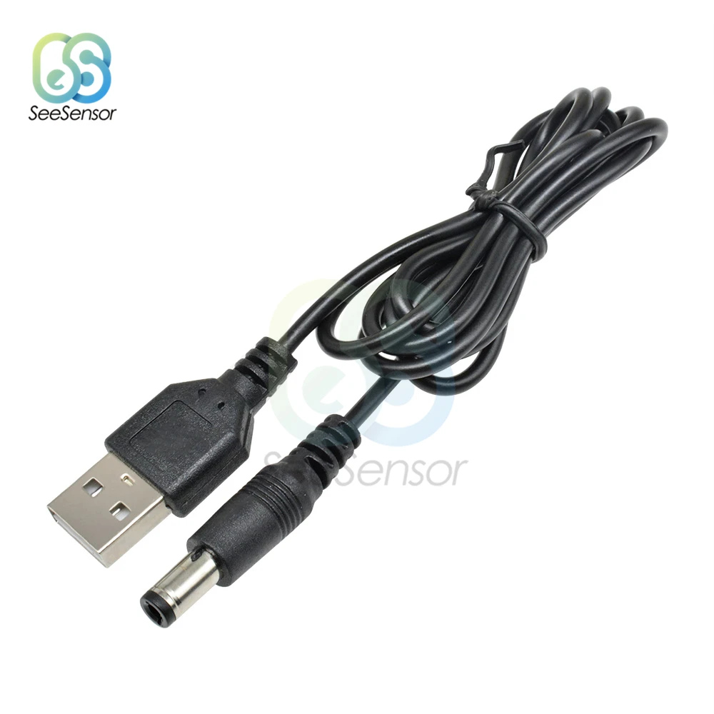 80 см USB порт до 5,5*2,1 мм 5 В DC баррель Джек силовой кабель соединитель USB конвертер адаптер удлинитель Кабель