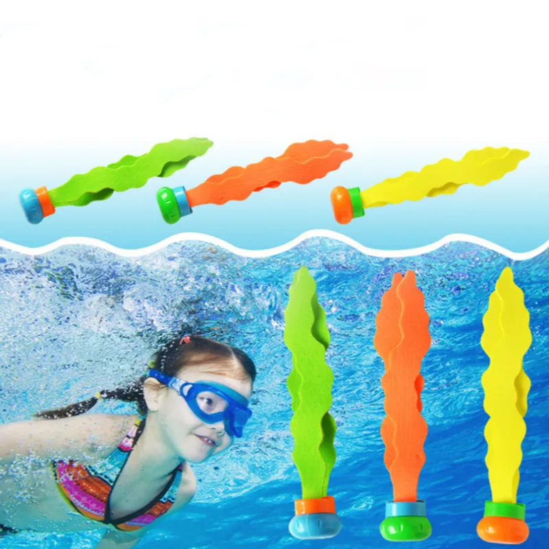 Nouveau 3 pièces jouets d'été algues jouet de plongée jeux de piscine d'eau enfant sous-marine plongée sport Parent-enfant cadeaux pour enfant jouet d'été