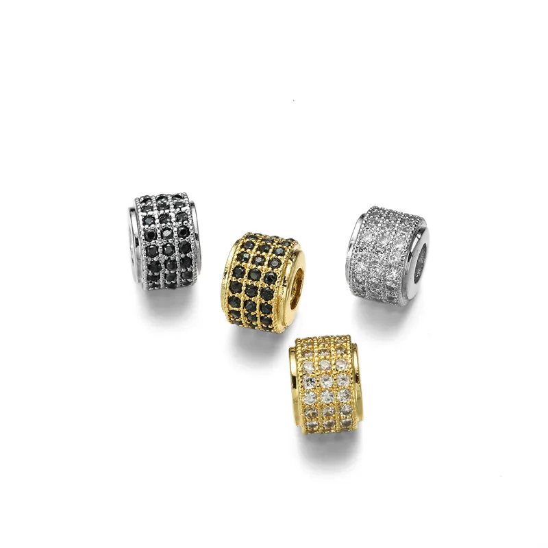 30Pcs DIY 6X8mm Glass Crystal Cylinder Spacer Loose Beads Jewelry Making IM19