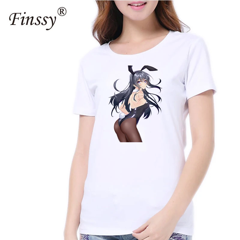 Аниме Seishun Buta Yarou wa Bunny Girl Senpai no Yume wo Minai Косплей Футболка Mai Sakurajima футболки, топы S M L XL XXL Размер