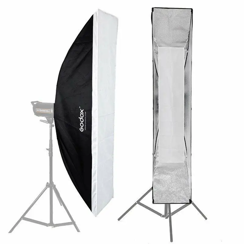 Godox 22x90 см прямоугольник Bowens крепление полосы софтбокс+ сетка для студии стробоскоп вспышки софтбокс Сетка кольцо адаптер R60
