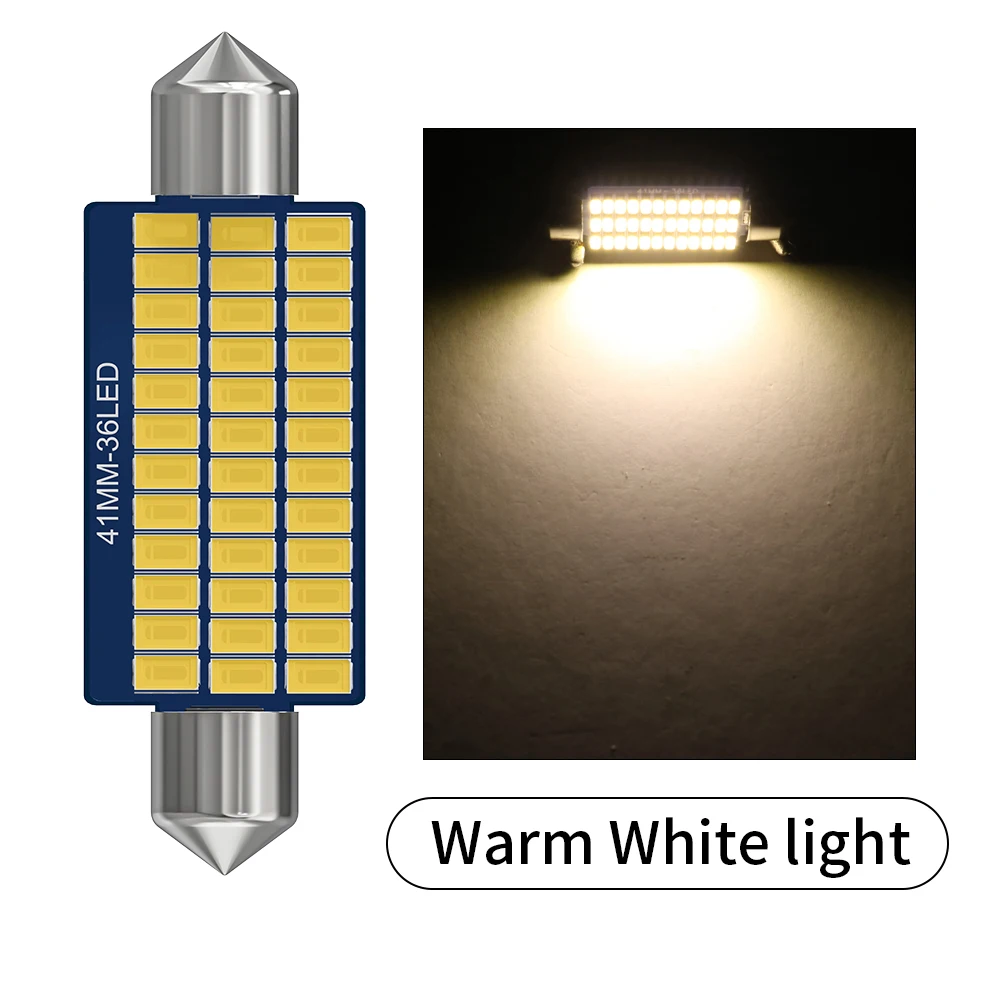 2 Lampadine LED Festone Ruiandsion 31mm 4014 SMD | Canbus 10-30V Bianco Per Auto