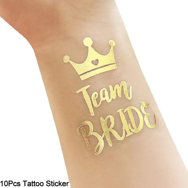 Wedding Decoration Bridal Shower Veil Team Bride To Be Satin Sash Balloon Bachelorette Party Girl Hen Party Decoration Supplies 10pcs tattoo sticker
