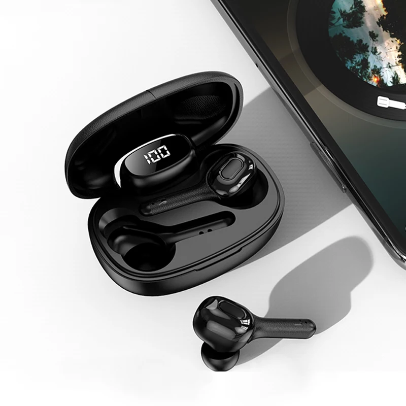 Беспроводные наушники Bluetooth V5.0 TWS Интеллектуальный перевод беспроводные Bluetooth наушники 8D стерео светодиодный дисплей с микрофоном