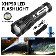 

Mini XHP50 LED Flashlight Zoomable Waterproof Torch 5 Lighting Modes with 14500 Battery for Camping Maintenance Adventure