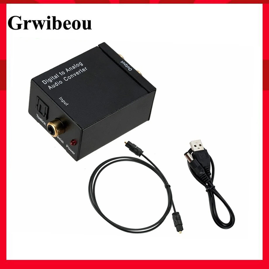 Audio-Converter Usb Dac Dac Usb Coaxial Optical Digital Grwibeou Analog SPDIF R/l-Output